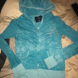 Light blue thin zip up from PacSun